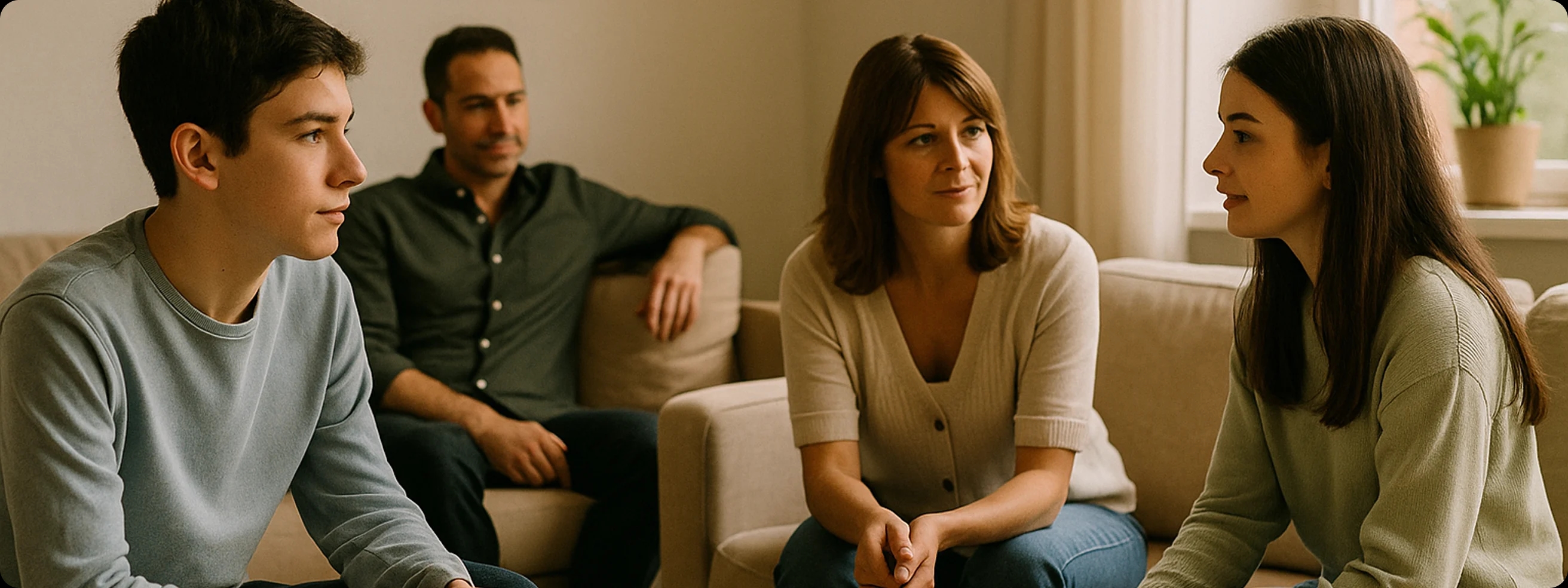 Fotografía de una familia